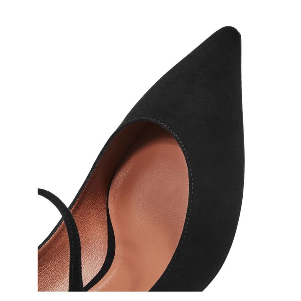 TABITHA SIMMONS Womens Black Mary Jane Hermione Slip On Leather Pumps 36 - Picture 4 of 4